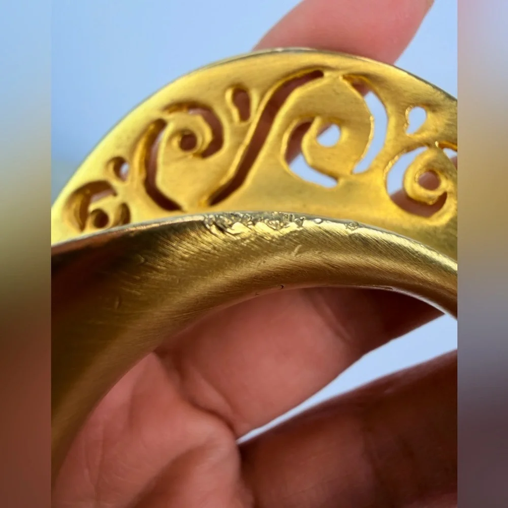 Clara Kasavina studio vintage  crescent shape cuff bracelet